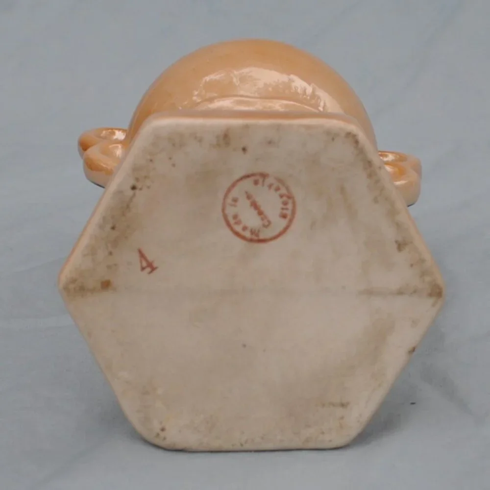 4 for $40 - vintage Czech peach lusterware vase (484w) - Picture 7 of 8